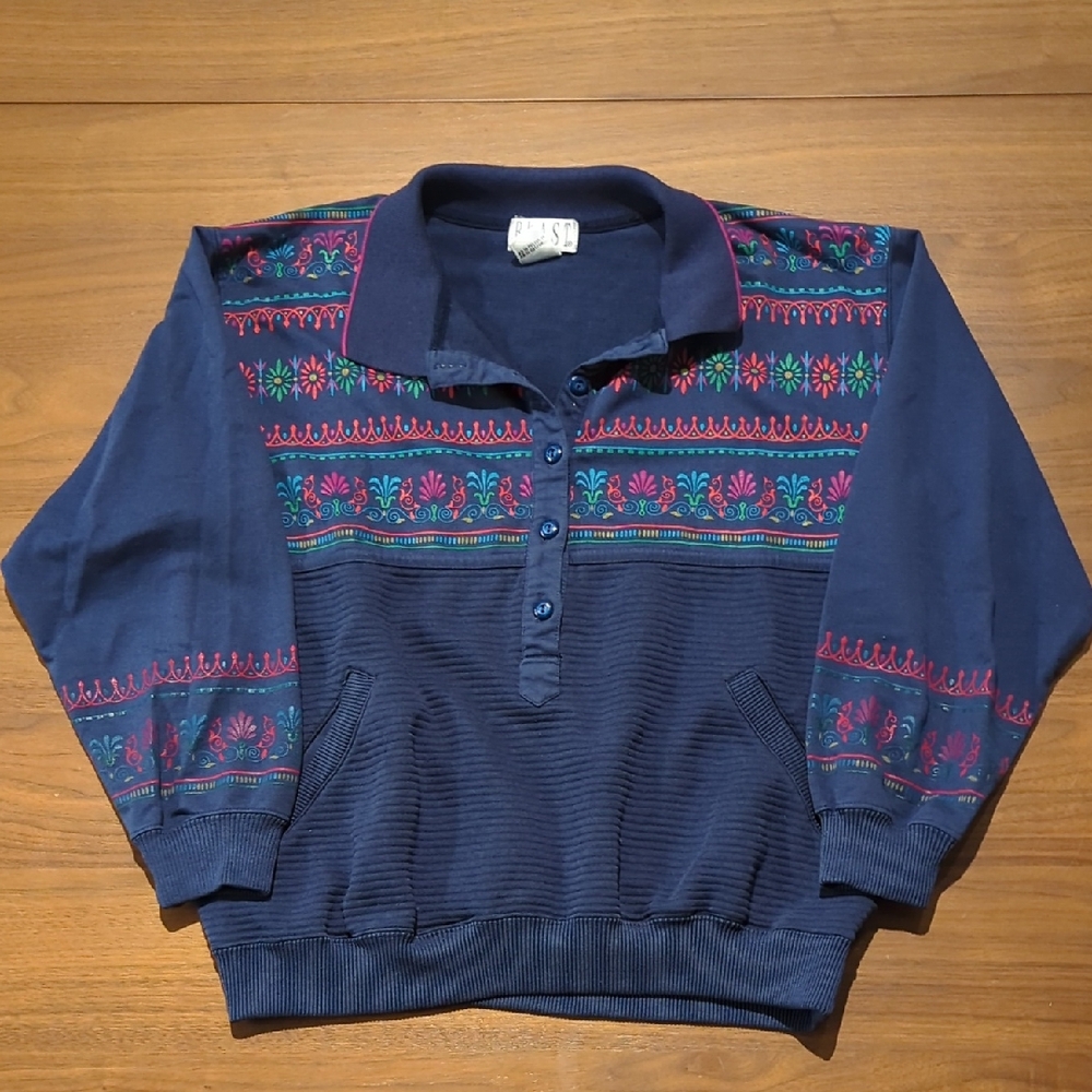 Vintage 80s/90s Collared Blouse By BLAST Mom Teacher Cottagecore